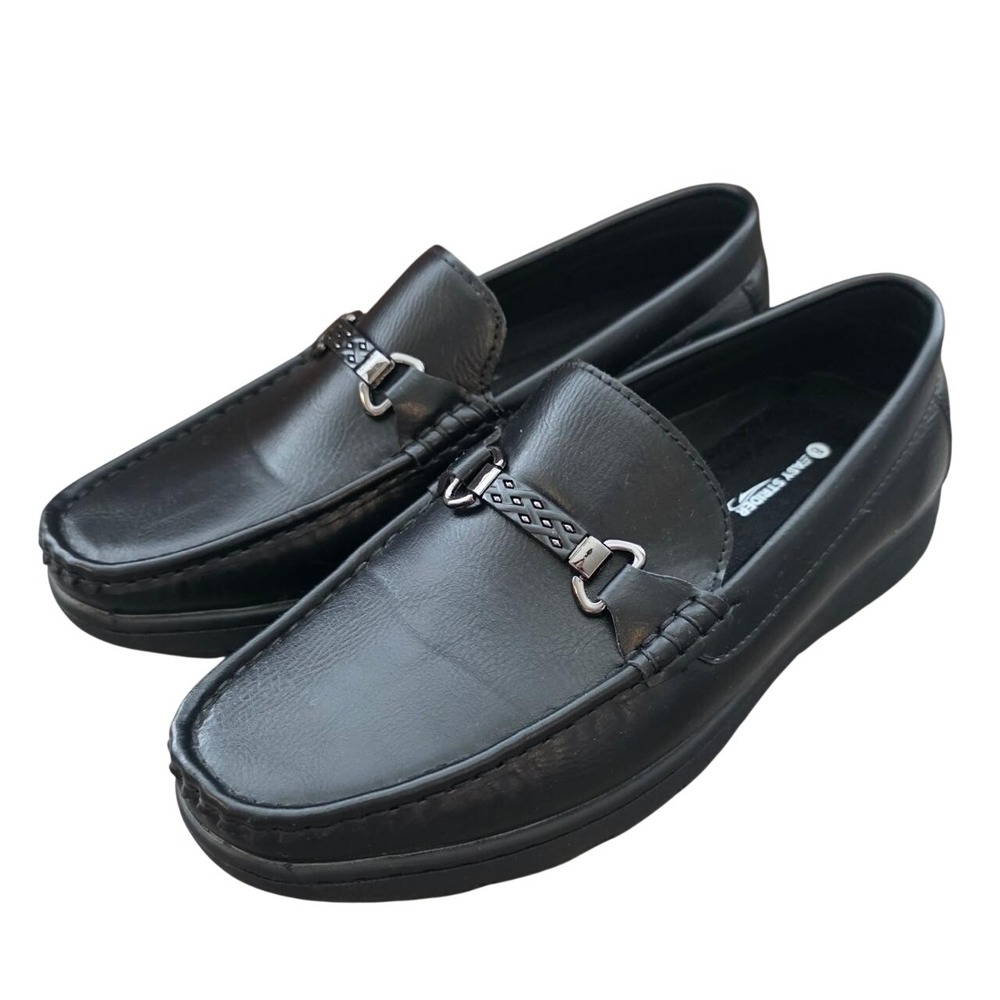 Easy Strider Black Faux Leather Comfort Bit Loafers Women's 8 1025-BK-8
